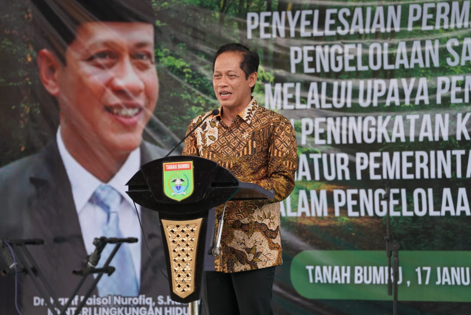 Kunjungan Kerja Menteri Lingkungan Hidup Hanif Faisol Nurofiq ke Tanah Bumbu 